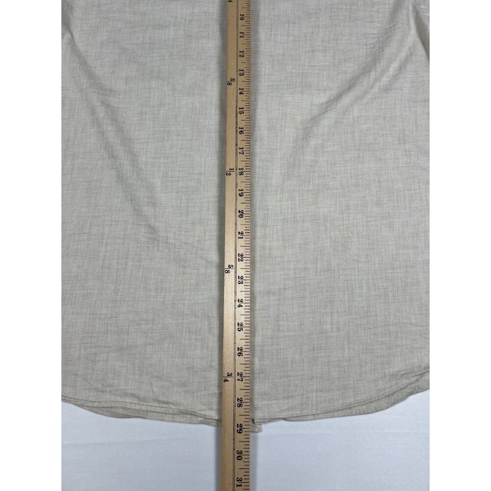 Patagonia Men's Large Linen Organic Cotton Long Sleeve Button Up Shirt Beige - Picture 12 of 12